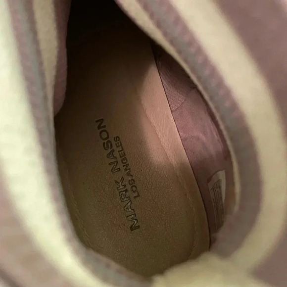 Mark Nason Block Varsity Retro style mid top slip on sneakers. - Picture 5 of 5